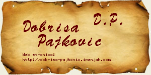 Dobriša Pajković vizit kartica